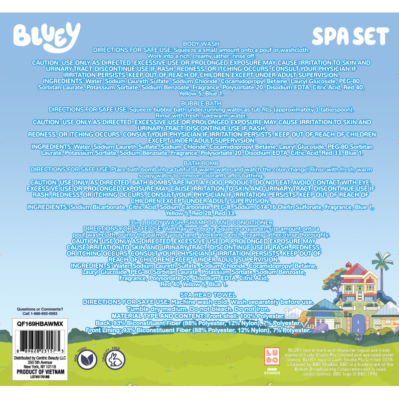 Cozy Time Bath Set for Kids - 6 Fun Bath Essentials