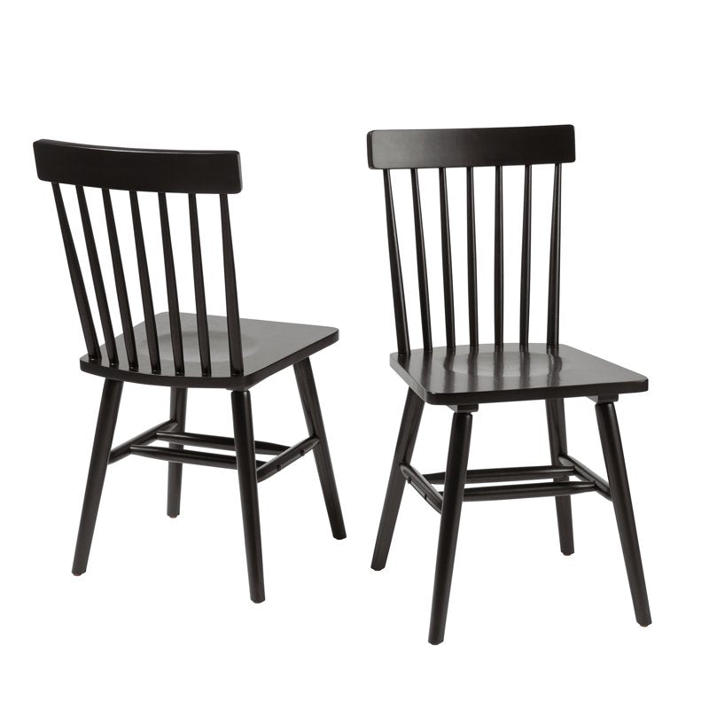 Gerald Dining Chairs Set of 2 - Black Ladder-Back Design