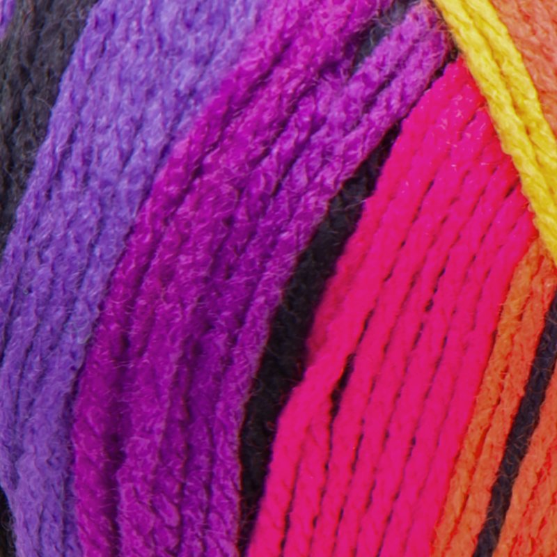 Red Heart Super Saver Worsted Acrylic Yarn Bright Stripe - 5oz, 236yd, Variation of Bright Stripe, Single