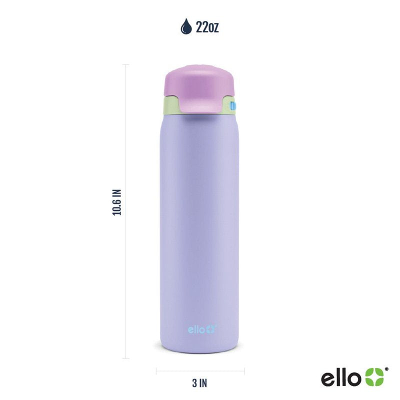 22 oz Stainless Steel Water Bottle with QuickFill Lid - Purple Tricolor