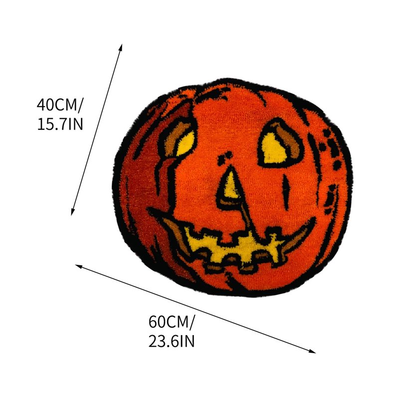 Halloween Decorations Rug 40x60cm Plush Non-slip Floor Mat for Fall & Thanksgiving
