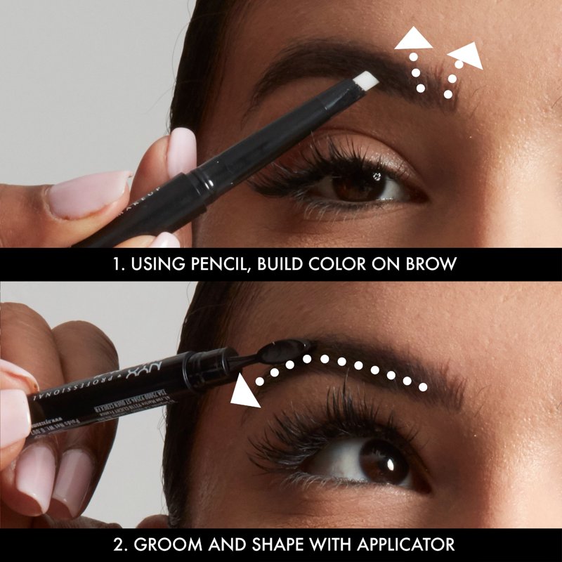 Dual-Ended Eyebrow Pomade Pencil with Paddle Brush
