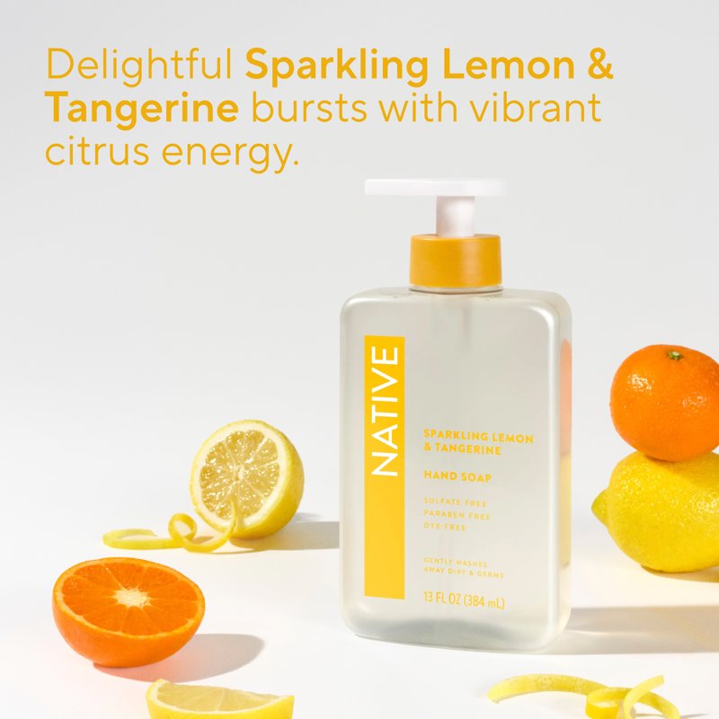 Liquid Hand Soap, Sparkling Lemon & Tangerine, Sulfate-Free, 13 fl oz