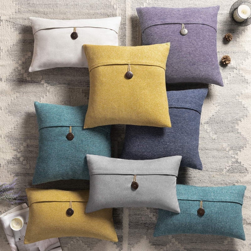 Decorative Throw Pillow 22x22 Light Purple Cotton Blend 2 Pack - Variation of THIS listing