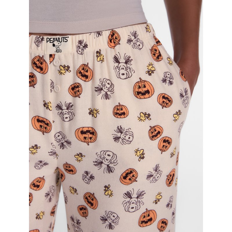 Peanuts Women's Pumpkin Sleep Pants Sheer Bliss M - Cozy Lounge Wear