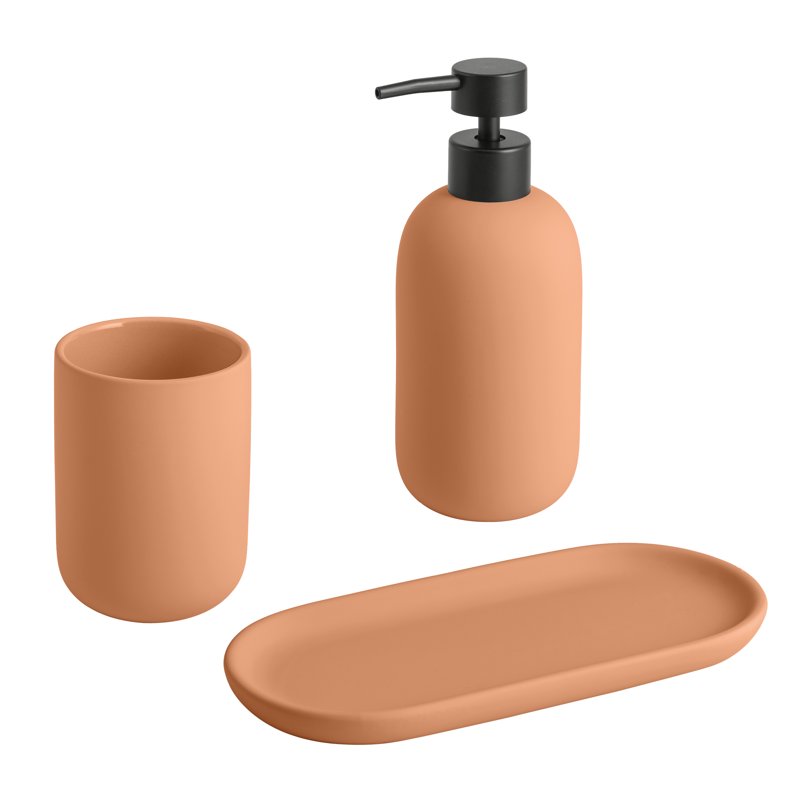 Mainstays Soft Touch Ceramic Toothbrush Holder - Terracotta Finish, Adult