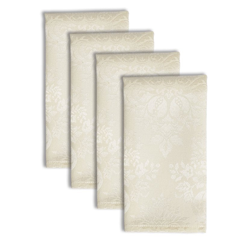 Stain Resistant Cotton/Polyester Napkins 20"x20" - Cream 4-Pack