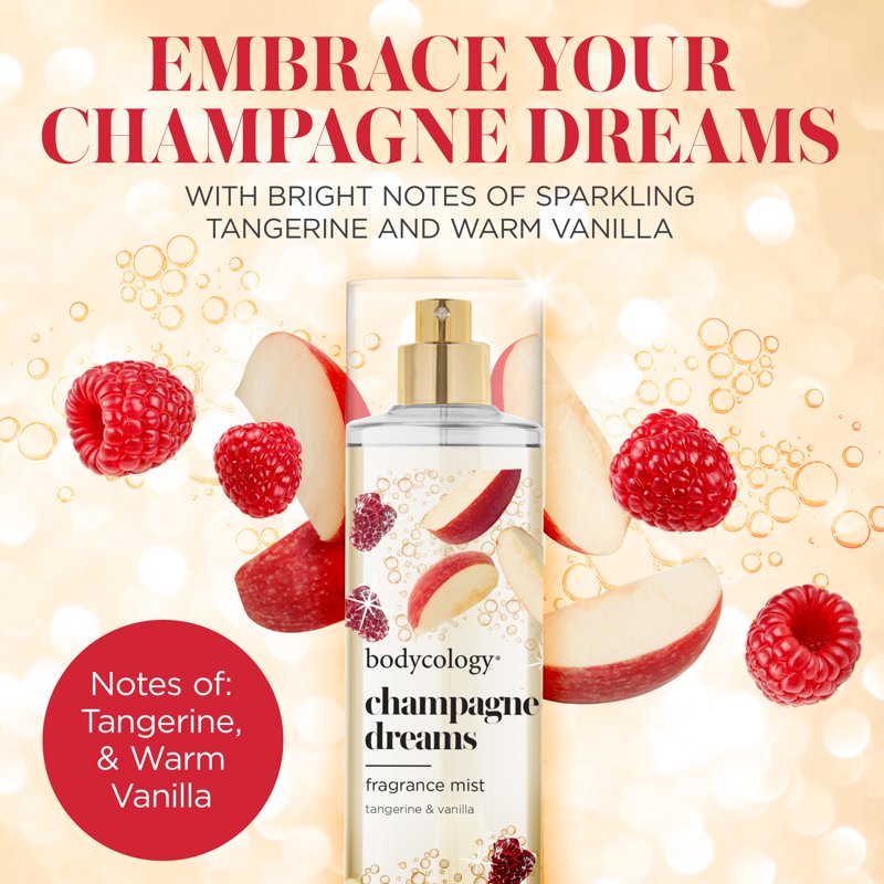 Champagne Dreams Fragrance Body Mist - Long-Lasting Scent, 8 fl oz