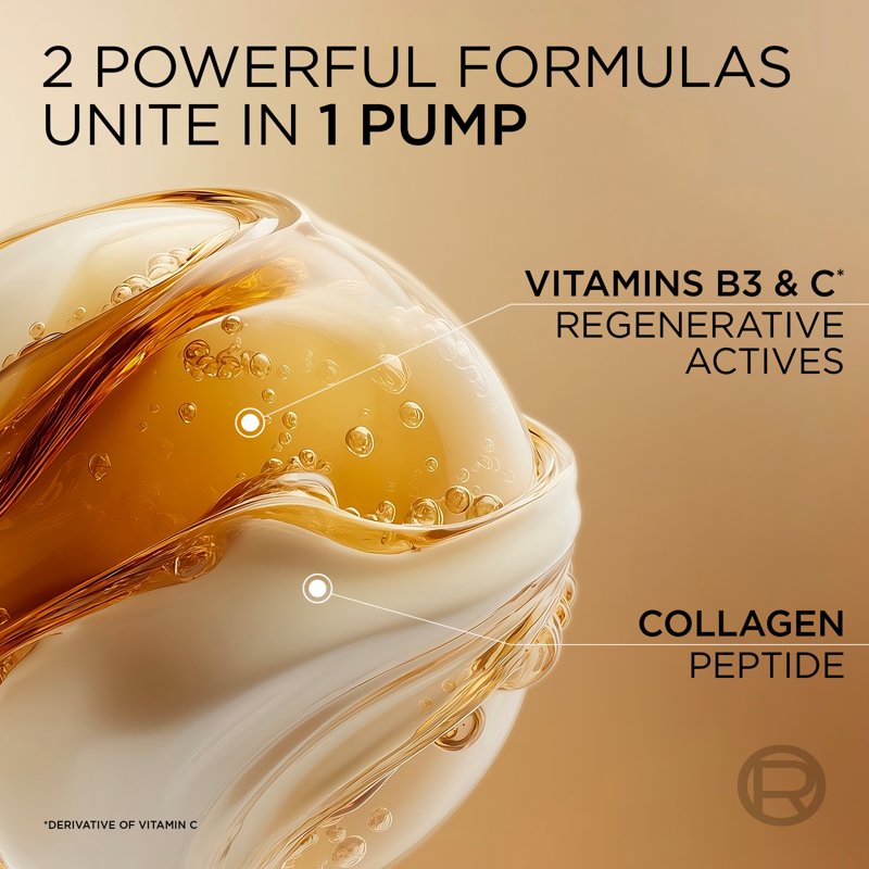 Dual Anti-Aging Serum with Vitamin C and B3 for Firming and Brightening
