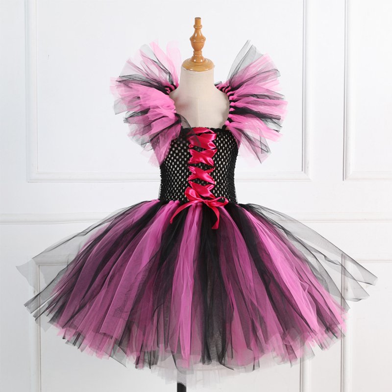 Girls Halloween Witch Costume with Hat and Broom - Rosered, 2-3T