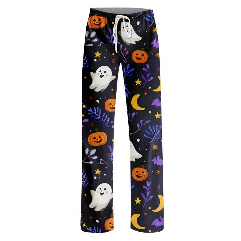 Purple Halloween Pajama Bottoms Women’s Cozy Lounge Pants XL