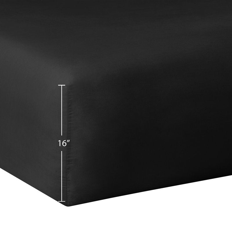 Mainstays Cotton Blend Fitted Sheet Queen Rich Black - 300 Thread Count Variation of THIS listing