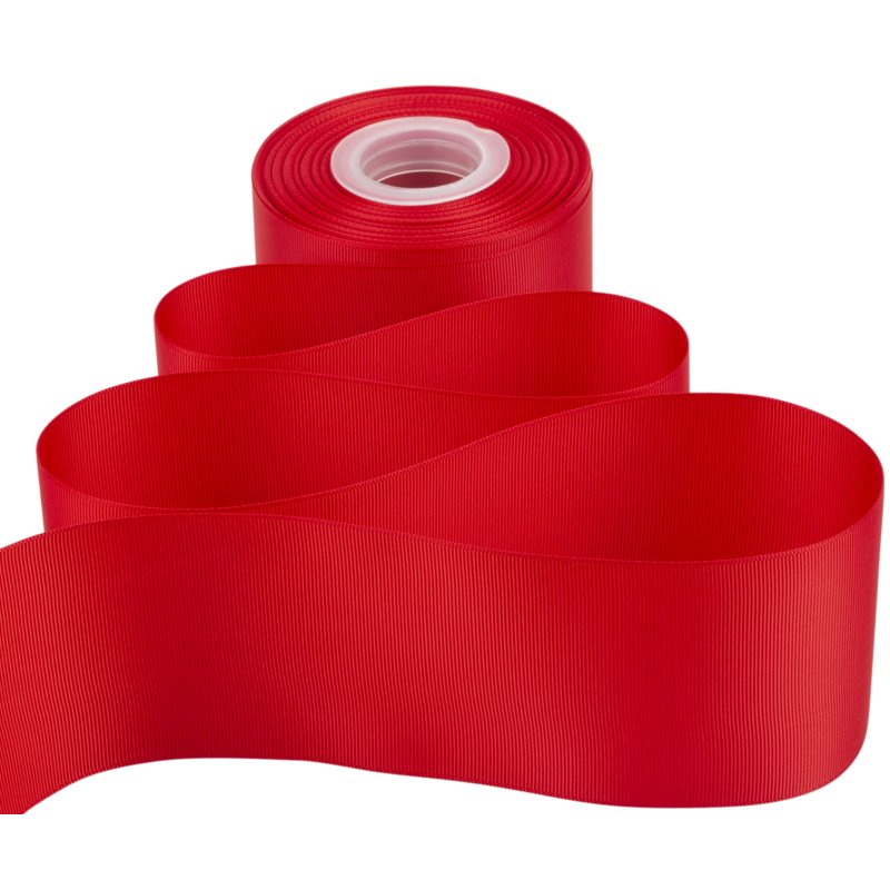 Ribbonitlux Grosgrain Ribbon 3 Inch x 25 Yards - Solid Red Craft Ribbon