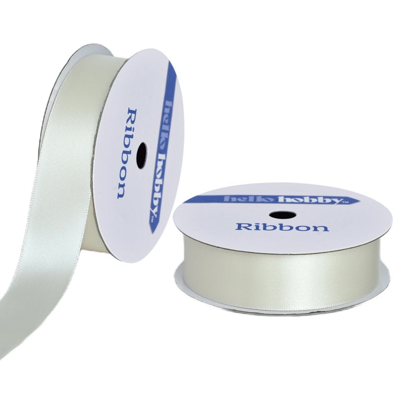 Cream Satin Ribbon 7 Yards - Elegant Crafting & Gift Wrap Accessory