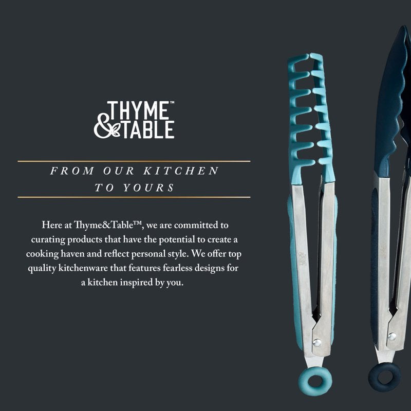 3-Piece Heat Resistant Silicone Locking Tongs Set