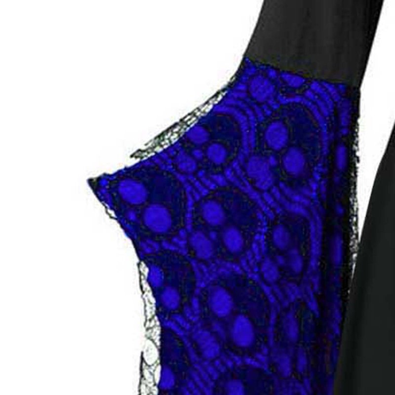 Blue Gothic Witch Dress for Women - Renaissance Costume with Bat Sleeves, Size M - AA-Blue