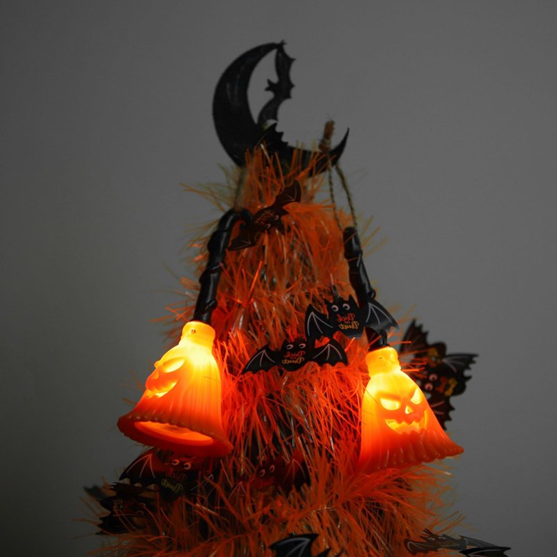 Halloween Pumpkin Witch Light Mini Candle Lamp - Orange Variation #349