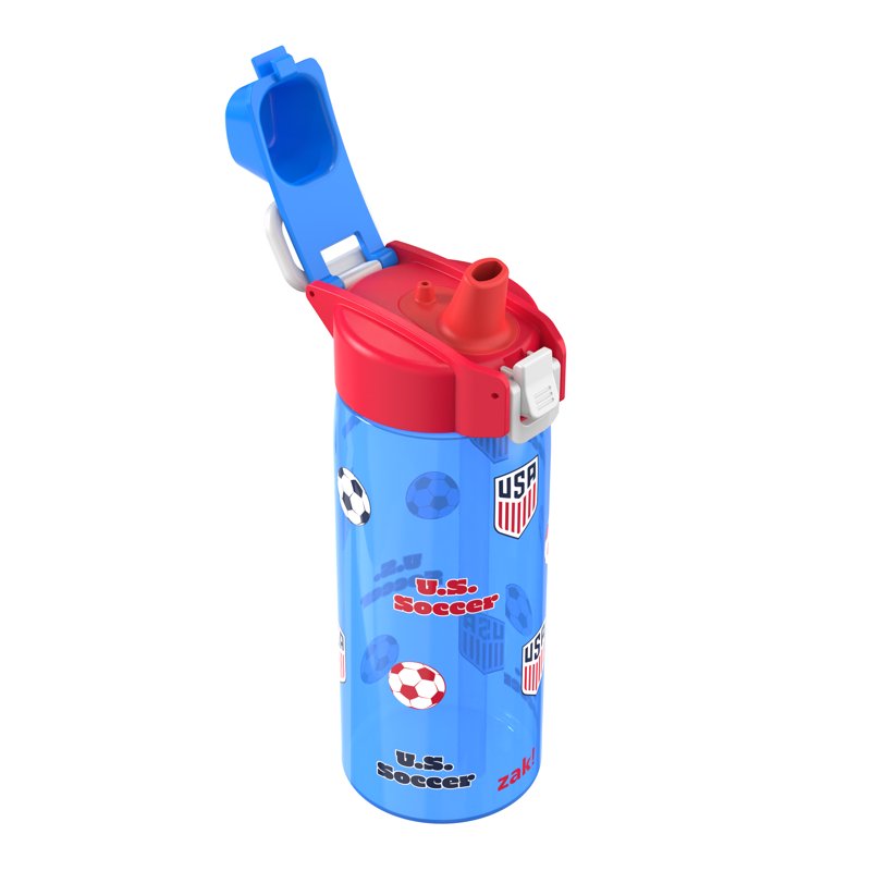 25oz Durable Plastic Soccer Water Bottle with Handle - Blue