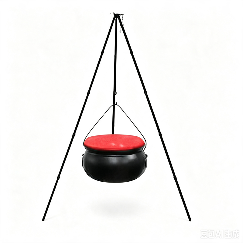 Halloween Outdoor Cauldron Decoration with Tripod & Timer Lights - Red 30.4x7.8 Inches - Versatile Yard & Party Decor - Variation: 11-Red, C
