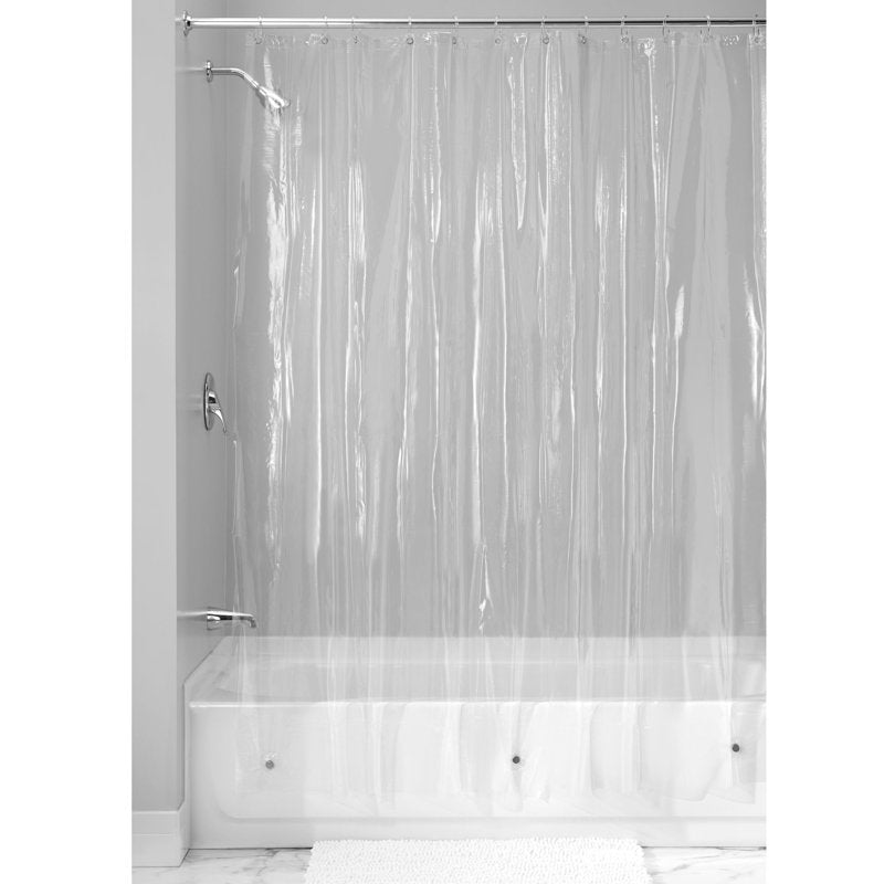 Clear Vinyl Shower Curtain Liner with Grommets & Weighted Hem - 72x96 Inches