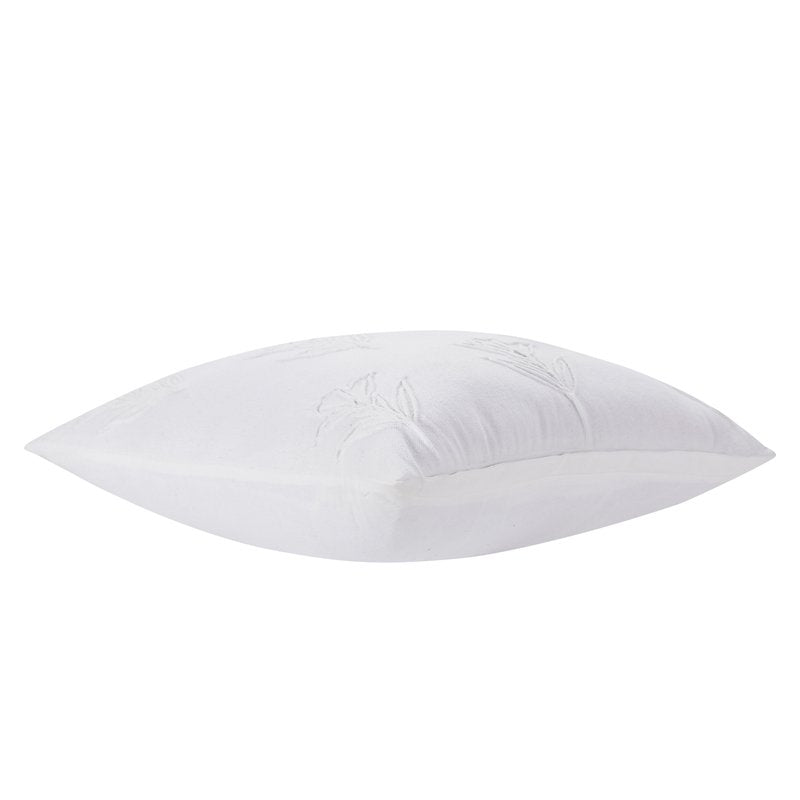 White Floral Pleated Cotton Decorative Pillow 20x20 for Bed & Sofa - Drew Barrymore