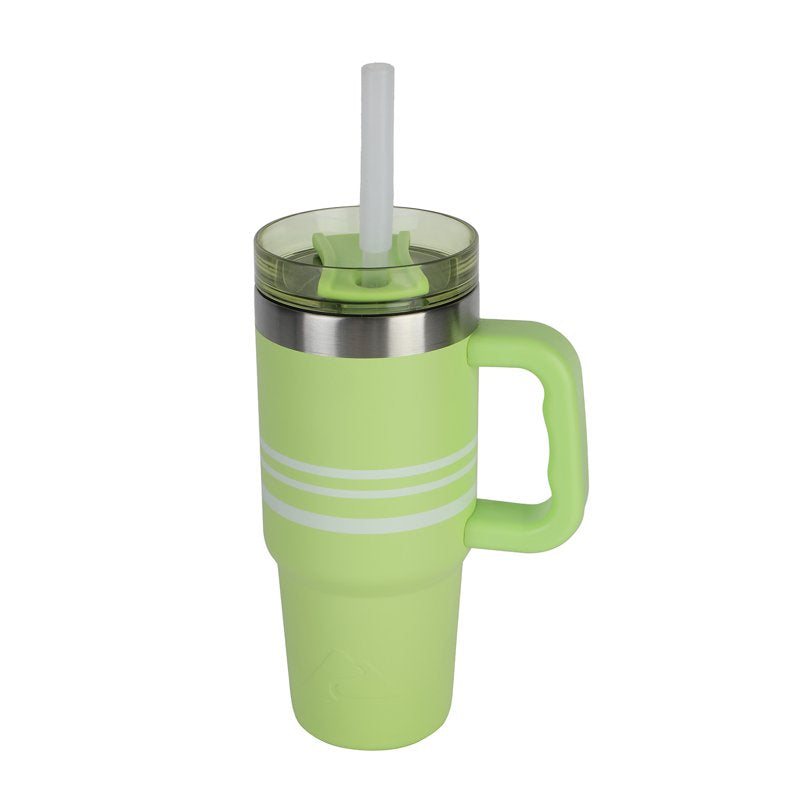 18 oz Stainless Steel Insulated Tumbler with Handle - Sonic Lime Stripes