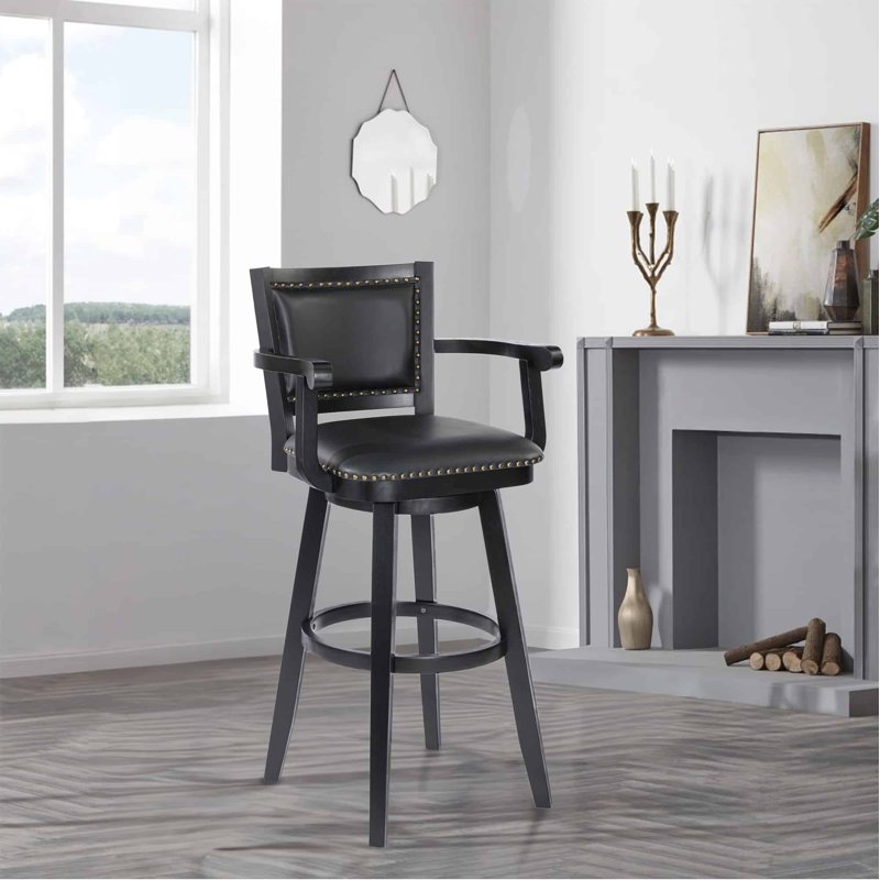 Broadmoor Extra Tall Swivel Bar Stool - Black