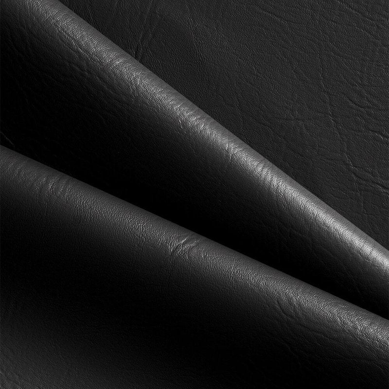 Vinyl Faux Leather Fabric by the Yard - 54 Inch Black Craft Material