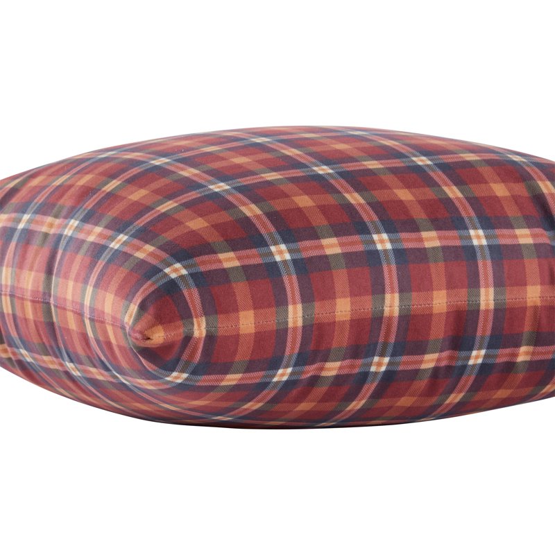 Plaid Throw Pillow 18 Inch - Red, Orange, Yellow Indoor Cushion