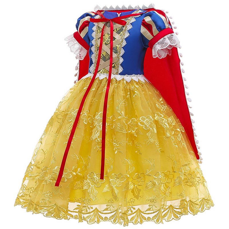 Kids Princess Dress Costume for Girls 2-3 Years - Fairytale Style with Cape
