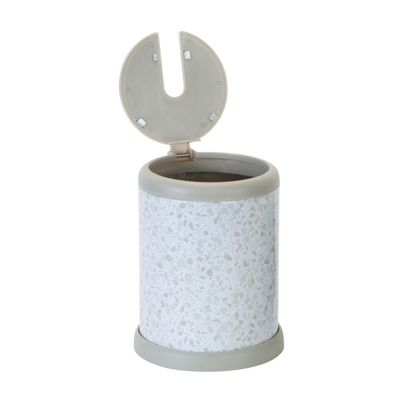 Bath Bliss Self-Closing Lid Toilet Brush & Holder Set - Terz White, 1