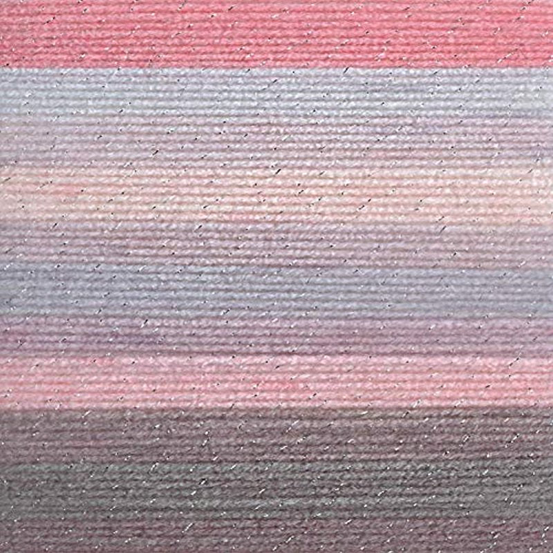 Lion Brand Mandala Sparkle Nova Metallic Self-Striping Light Acrylic Multi-Color Yarn - Nova Variation
