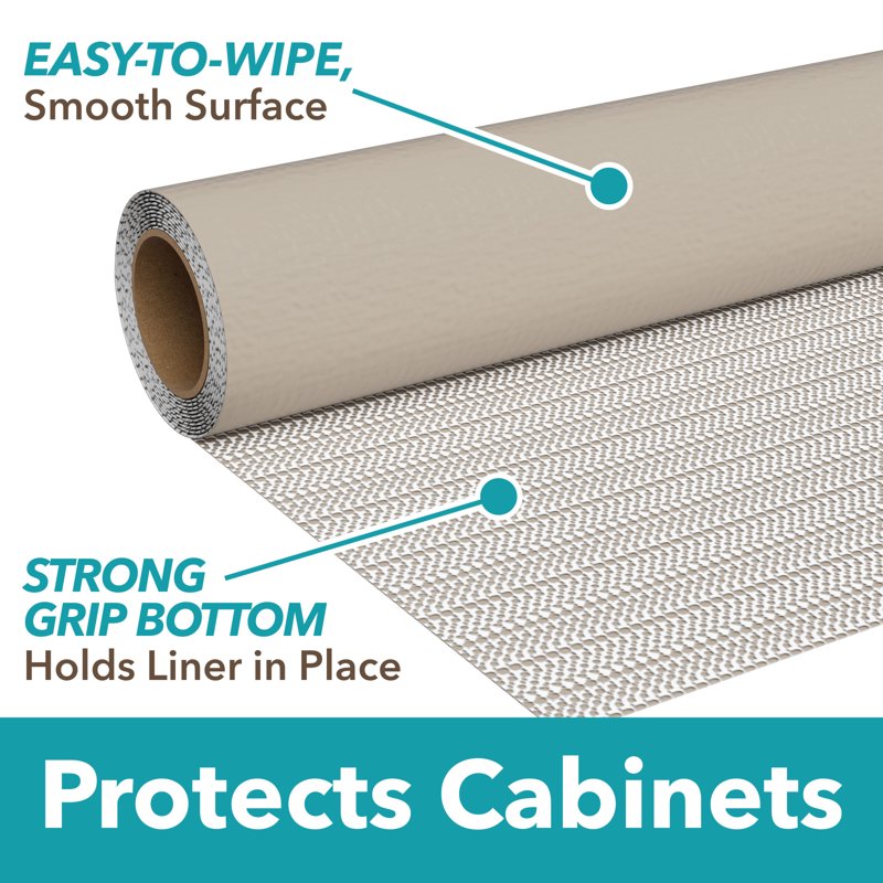 Smooth Top Shelf Liner - Taupe 12 in. x 30 ft. Roll