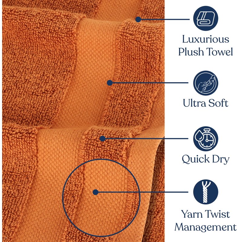 Burnt Caramel Organic Cotton Towel Set - 20-Piece Plush, Quick Dry, Eco-Friendly
