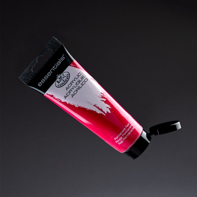 Acrylic Artist Paint - 120ml Permanent Red - Bright & Highly Pigmented