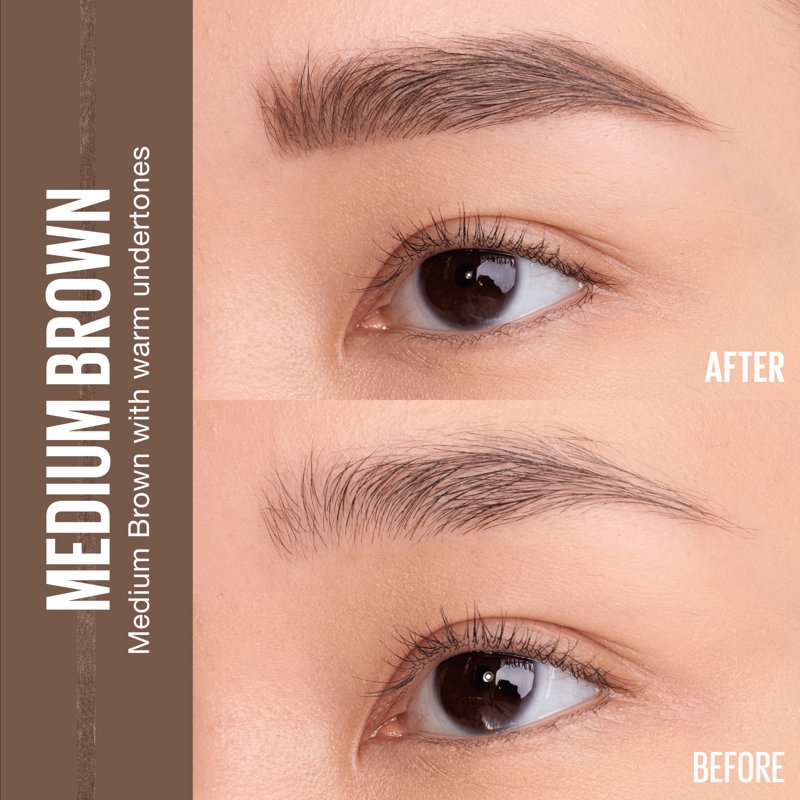 Ultra Slim Eyebrow Pencil with Spoolie, 1.5mm Precision Tip