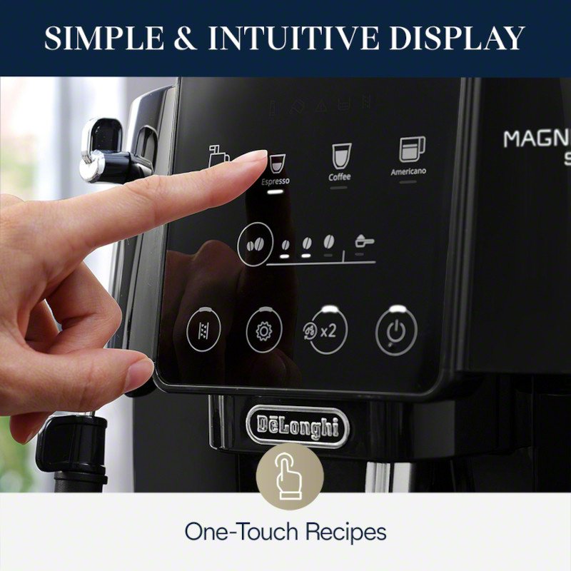 Automatic Espresso Machine with Manual Milk Frother - Black