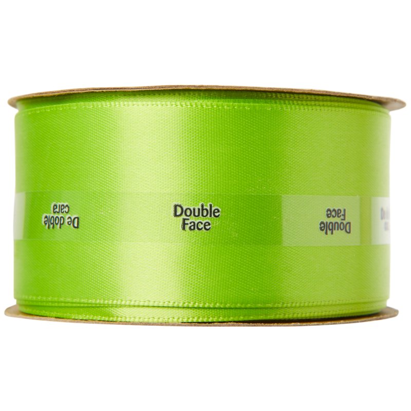 (3 Pack) Offray Double Face Satin Ribbon - Chartreuse Green 1.5 Inch Craft Trim - 12 Feet, Variation of Green, 3 Pack
