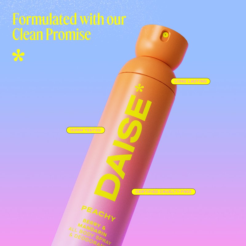 Peachy Daise All-Over Body Spray & Deodorant - Berry & Mandarin, 3.5 oz