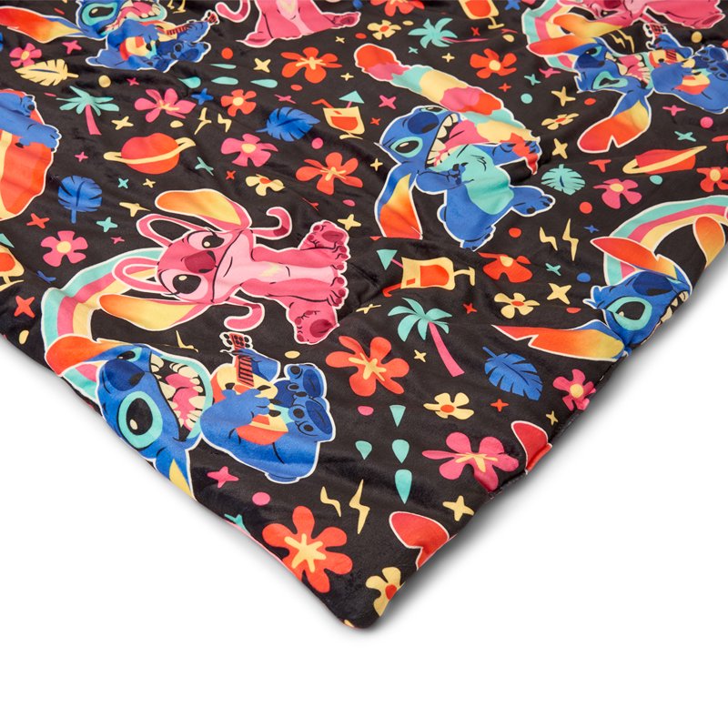 Kids Cloud Throw Blanket with Stitch Variation - 46 x 60 Inches, Soft Sherpa Back