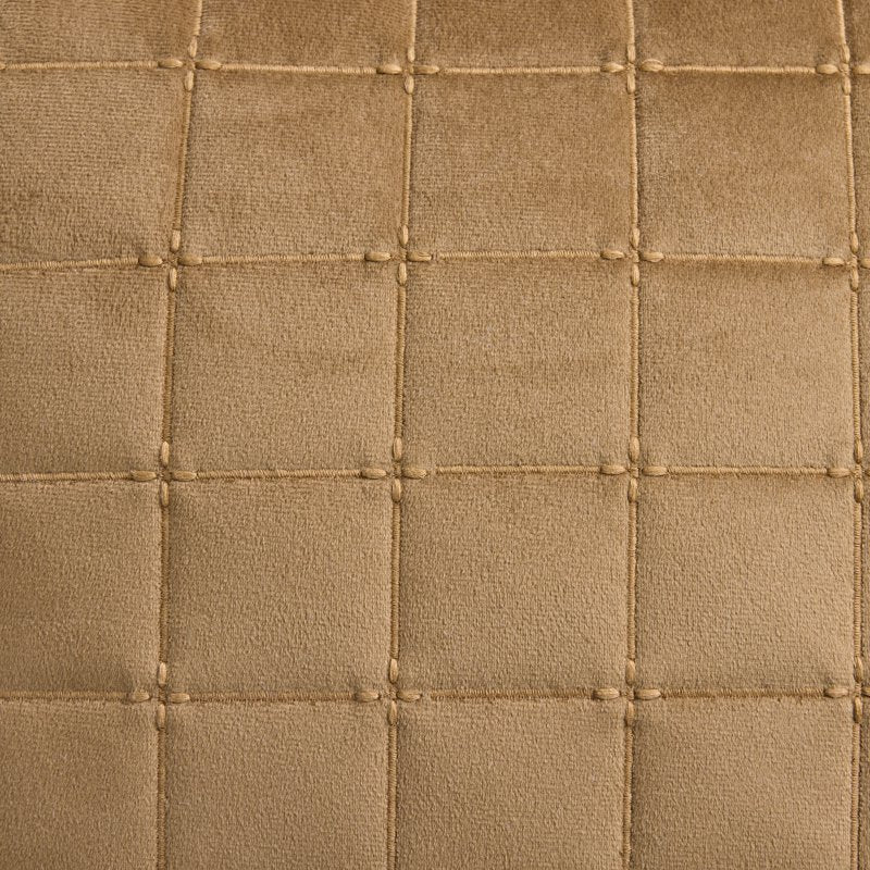 Dark Caramel Tufted Velvet Throw Pillow 20x20 Inches - Modern Accent Decor