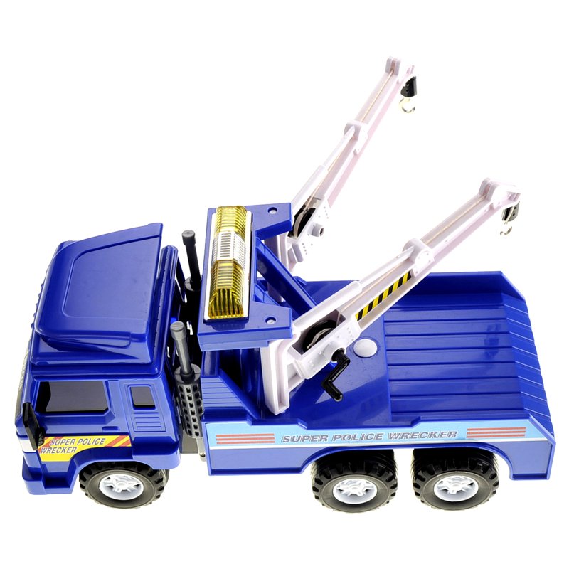 Heavy Duty Police Tow Truck Toy with Friction Power - Multicolor