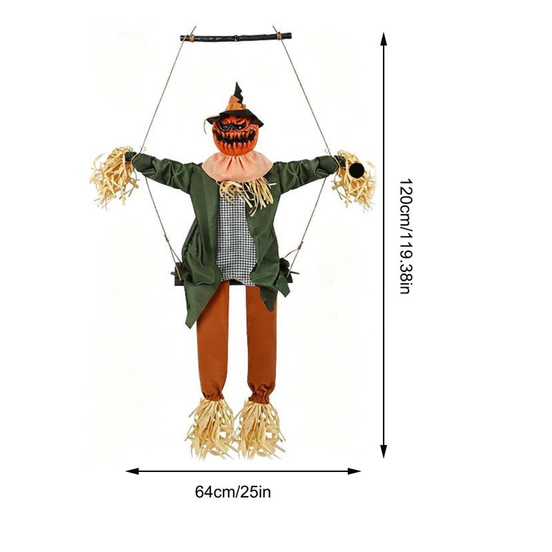 Halloween Pumpkin Hanging Decor with Motion Sensor Lights & Sound Effects