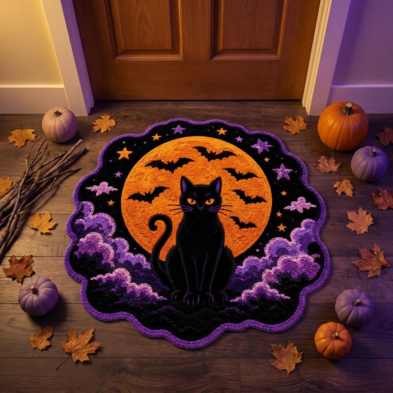 Halloween Door Mat Festive Welcome Entryway Rug 23.62x15.74in - Non-Slip & Easy Clean - Variation of THIS listing