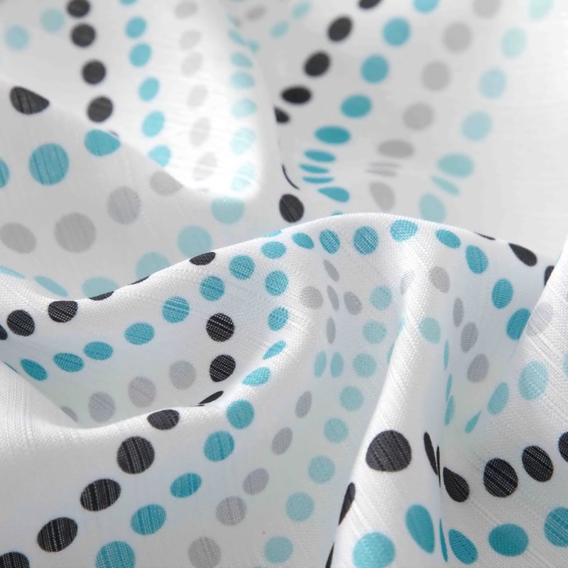 4 Pack Blue Dot Shower Curtain Set - 72x72 Inch Fabric with PEVA Liner & Hooks