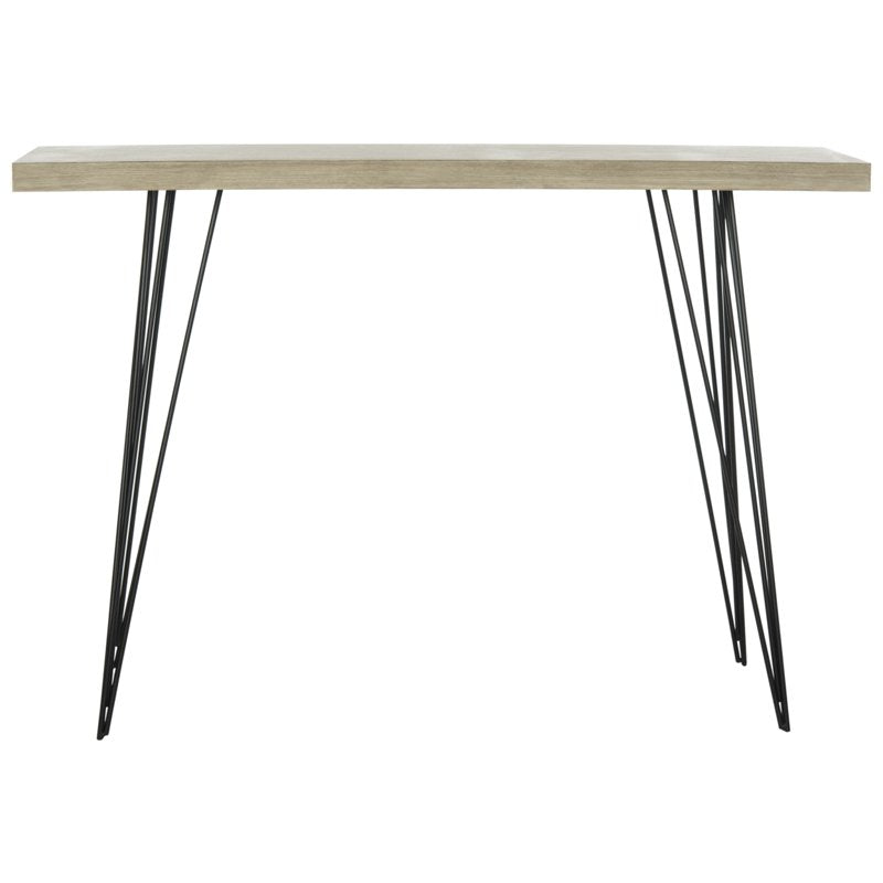 Mid-Century Wood Console Table - Light Brown