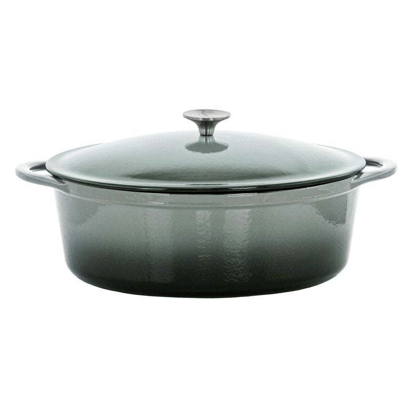 7-Quart Oval Enameled Cast Iron Casserole - Red