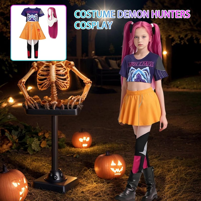 Halloween Anime Cosplay Costume Set for Girls - 130cm Variation