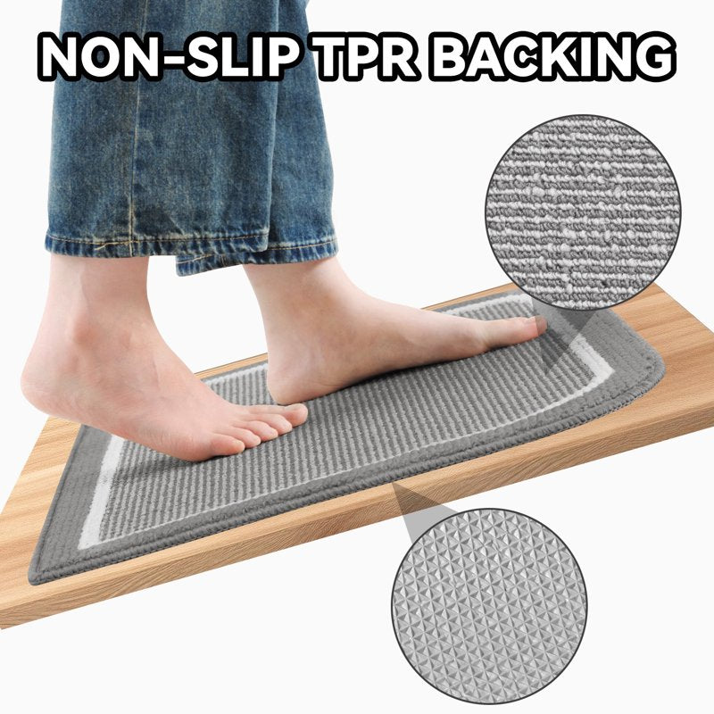 Indoor Outdoor Welcome Mat 24x35 Gray Non-Slip Absorbent Dirt Trap Rug