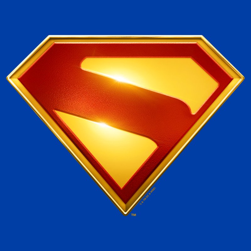 Men's Superman Shiny Logo T-Shirt - Royal Blue 2XL Official Superhero Apparel